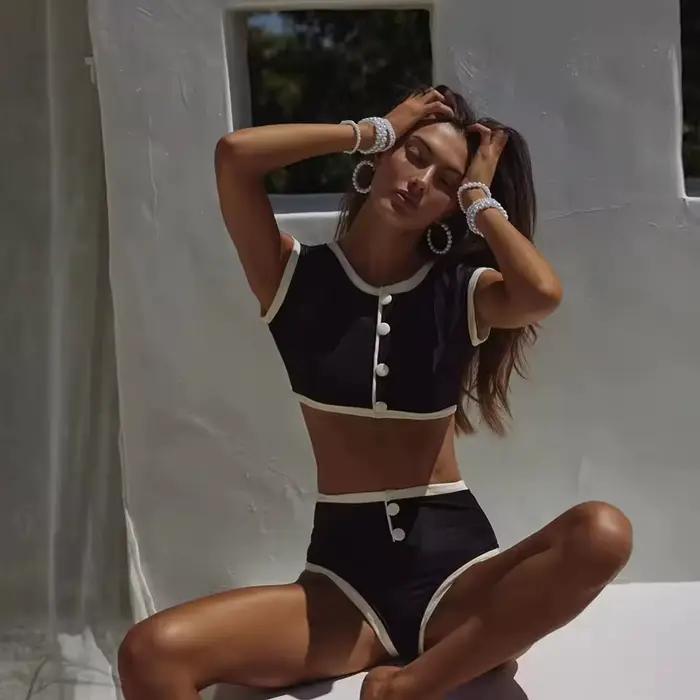 Taille haute Bikinis 2025 Sexy femmes maillots de bain maillot