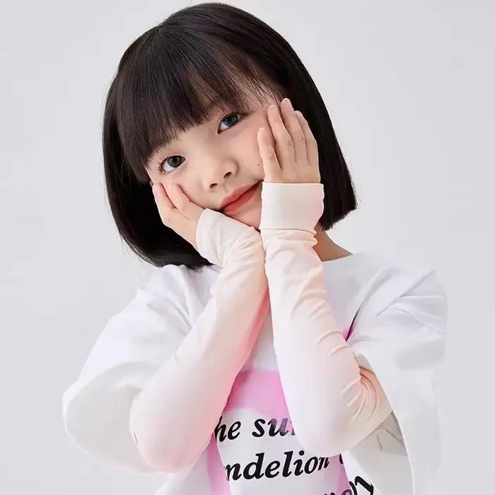 Manchons de bras de refroidissement anti-UV pour enfants, manchette de glace élastique pour filles et garçons, protection solaire, manchons de sport d'été