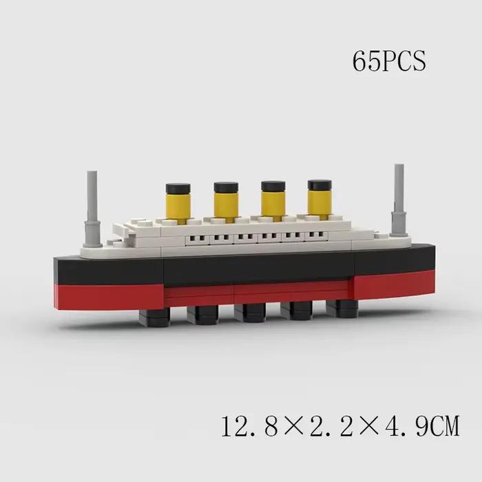 Ensemble de jouets de construction de maquettes de bateaux de croisière classiques Titanic - Parfait pour développer les compétences pratiques des enfants et comme cadeau d'anniversaire.