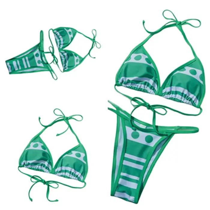 Nami Anime Bikini Costume pour femme, maillot de bain, vêtements de plage, Halloween, fête de carnaval, déguisement, imbibé, adulte