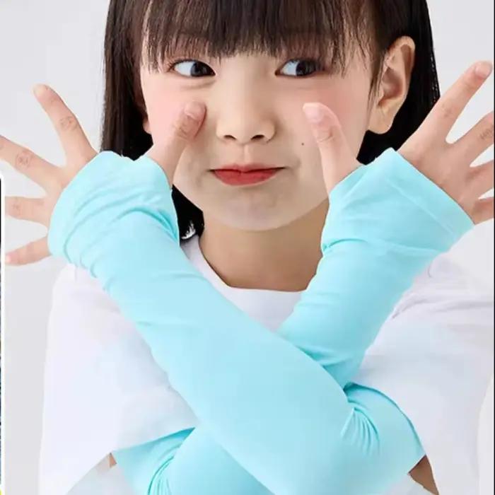 Manchons de bras de refroidissement anti-UV pour enfants, manchette de glace élastique pour filles et garçons, protection solaire, manchons de sport d'été