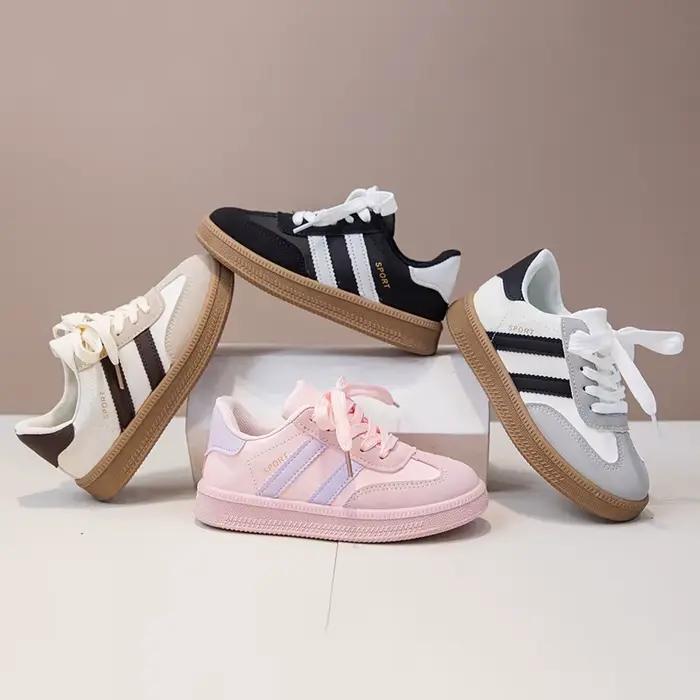 Chaussures De planche pour enfants baskets pour garçons 3-18 ans kaki garçons filles chaussures simples quatre saisons chaussures d'entraînement antidérapantes pour enfants