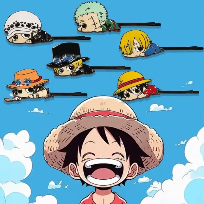 Pince à cheveux One Piece Luffy Roronoa Zoro, nouvelle collection, accessoire d'animation, design créatif et original, pince à cheveux polyvalente pour mèches rebelles