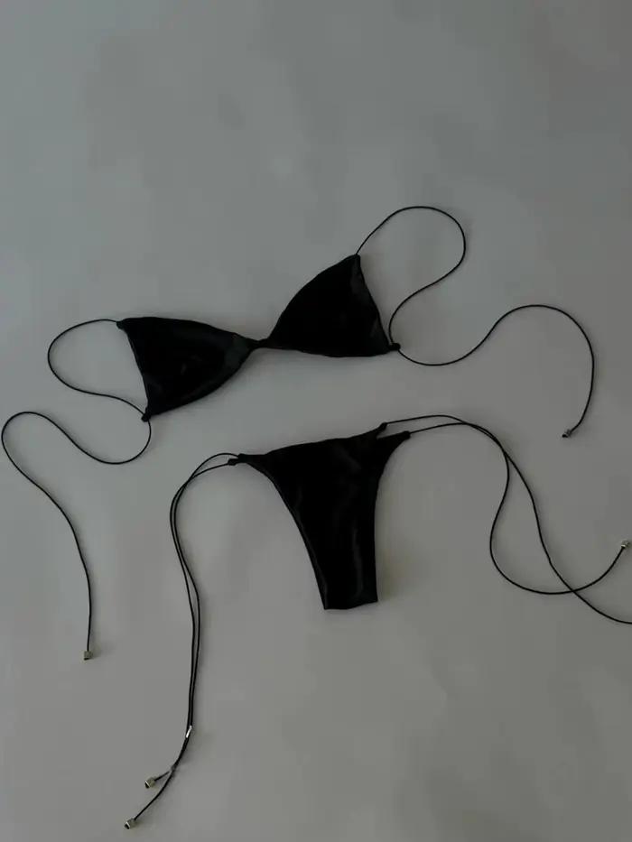 Maillot de bain micro bikini sexy à bretelles pour femme, bandeau, tenue de plage 2026
