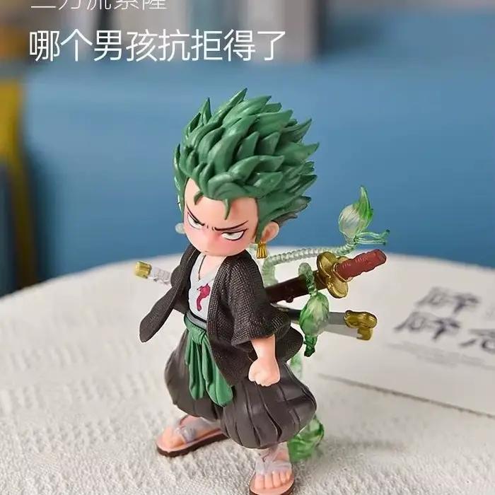 Figurine One Piece Q Version Roronoa Zoro Mignonne et Originale, Modèle de Poupée Anime, Jouet de Décoration, Marchandise Anime en Gros