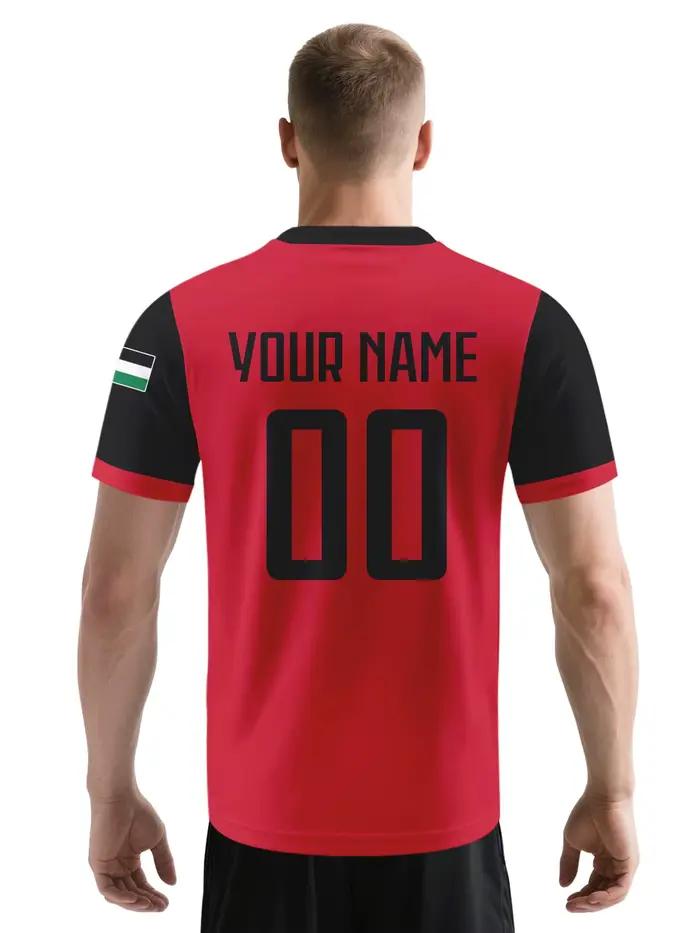 Maillot de football Jordan personnalisé avec nom et numéro, col en V, maillot de l'équipe nationale de football pour hommes, jeunes et femmes