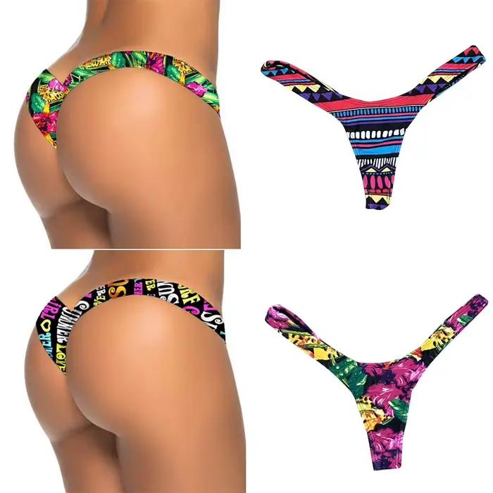 Bikini Brésilien Imprimé Moiré Pour Femmes, Style Sexy, Polyester, Bandeau Hauts, Taille Basse Bas, Bleu Ciel Vert Options Plage Occasions Spéciales