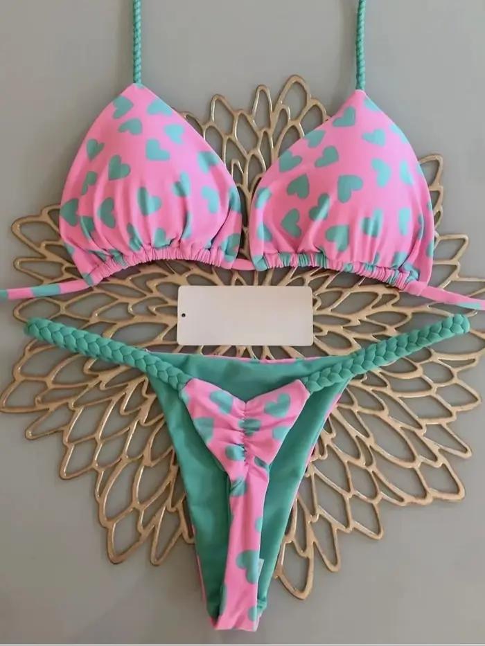 Bikini taille haute maillot de bain sexy string imprimé zèbre pour femmes style de plage occassions spéciales