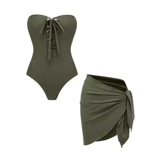 Maillot de bain une pièce sexy sans bretelles pour femme 2025