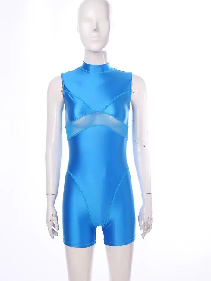 Combinaison de natation brillante effet huile pour femme