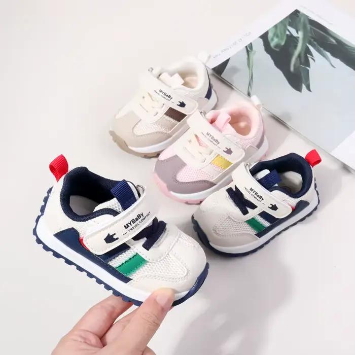 Chaussures de sport pour enfants printemps et automne 0-2 ans bébé filles et garçons baskets antidérapantes chaussures décontractées pour tout-petits premiers marcheurs