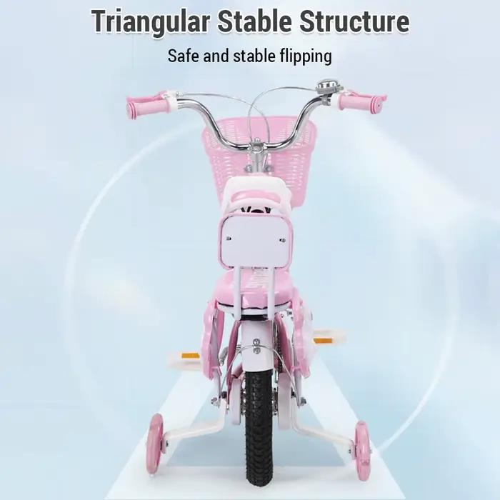 Vélo pour enfants de 12 à 20 pouces pour filles âgés de 3 à 13 ans, avec roues d'entraînement, panier, filet de protection, roue à la mode, vélos pour filles de 5 à 8 ans