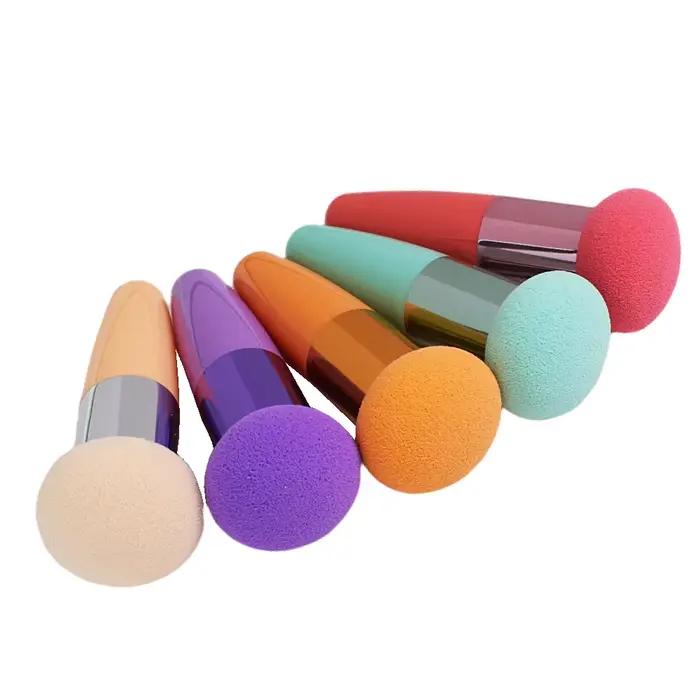 Pinceaux de maquillage tête de champignon, bouffantes de poudre, éponge cosmétique avec poignée, outils de beauté professionnels pour femmes