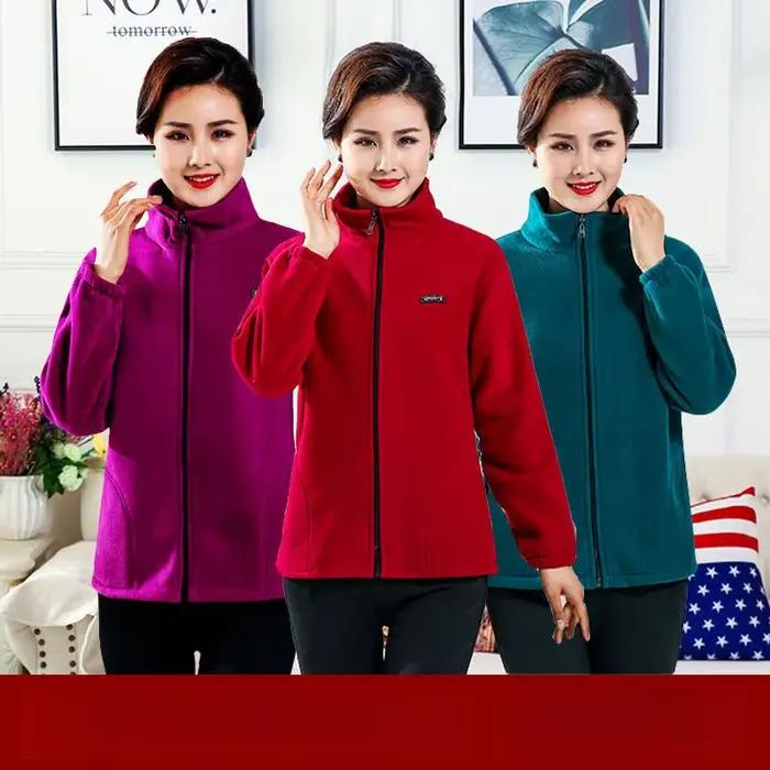 Sweat à capuche doublé polaire pour femme, épais, décontracté, pour activités de plein air, couleur unie, fermeture éclair, manteau en peluche, grandes tailles disponibles