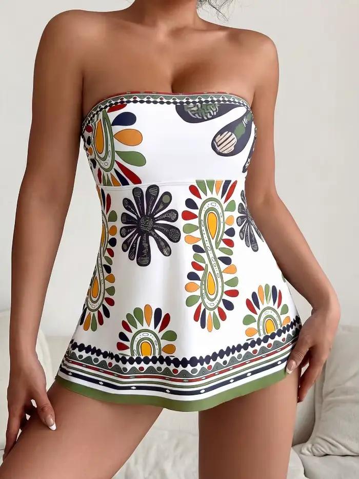 Robe de style bohème Cikini avec bretelles, jupe longue, maillot de bain d'été pour la plage, maillot de bain pour femmes