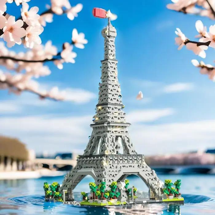 Paris Tour Eiffel Architecture importer Night Set, Souvenir exquis, Jouets, Cadeau parfait, Idéal pour défier et dos