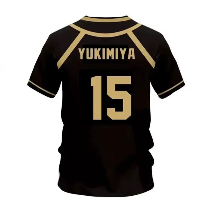 T-shirt de sport décontracté pour hommes et femmes, motif Futsal Jersey Vl Replika Blue Lock Anime Bastard Munich, été