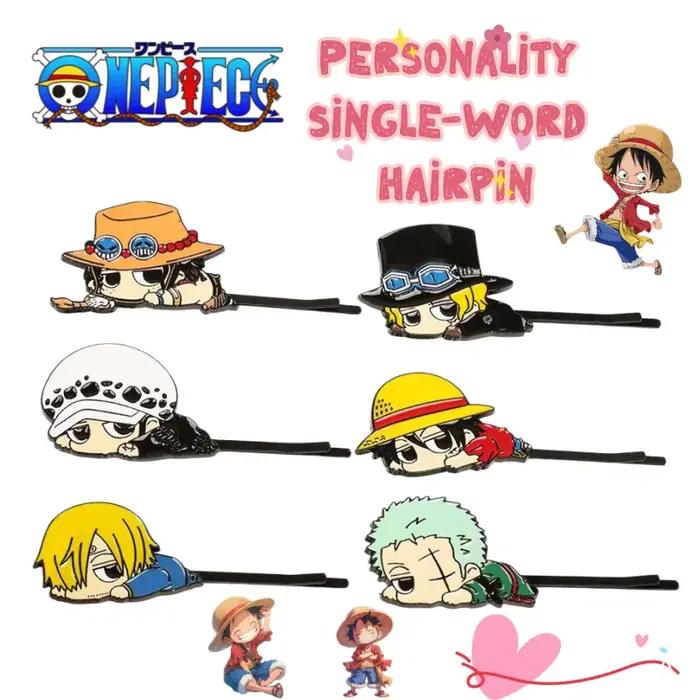 Pince à cheveux One Piece Luffy Roronoa Zoro, nouvelle collection, accessoire d'animation, design créatif et original, pince à cheveux polyvalente pour mèches rebelles