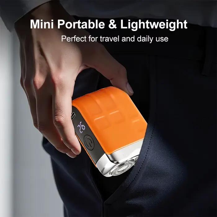 Rasoir électrique pour hommes lame à double tête rasoir électrique tondeuse à barbe faciale Rechargeable Mini rasoir électrique Portable pour hommes
