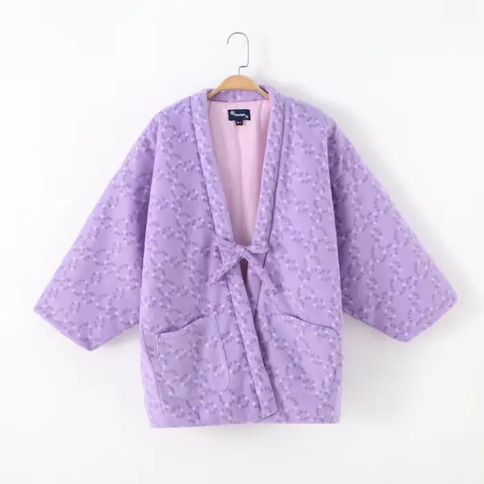 Veste Hanten d'hiver pour femmes, kimono japonais, vêtements de maison, pyjama, haori matelassé en coton, cardigan, yukata, vêtements asiatiques du Japon