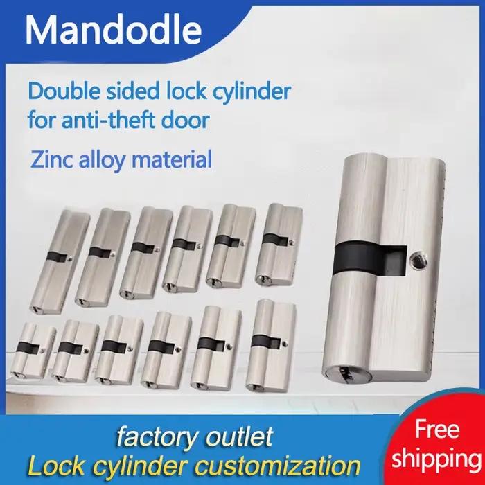 Portes et fenêtres intérieures de chambre à coucher, cylindre de serrure de 60 70 80mm, clé AB, entrée antivol, alliage de zinc, alliage d'aluminium, serrure de porte en laiton