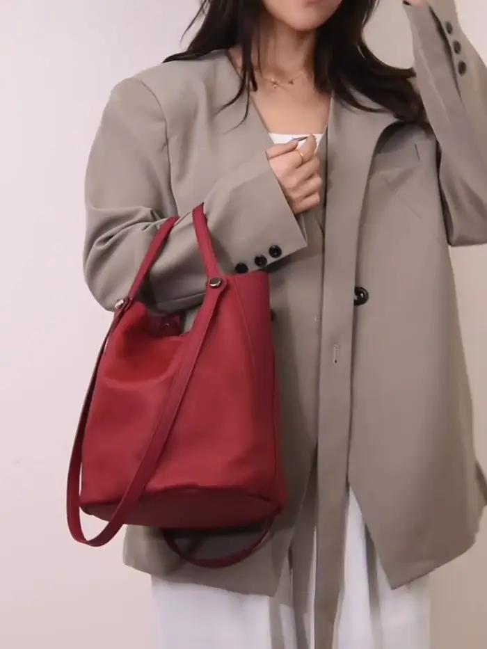 Sac fourre-tout en cuir véritable pour femme, sac à main et pochette de luxe, sacs décontractés, sac fourre-tout unique inspiré des créateurs, sac pour femme