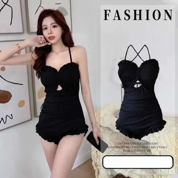 Nouveau Maillot de Bain Une Pièce Sexy à Volants Plissés pour Femme