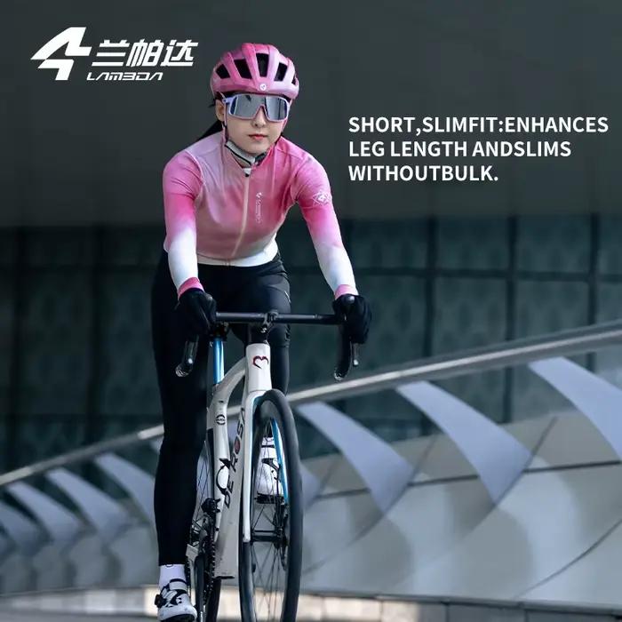 Lameda-Maillot de cyclisme à manches longues pour femme, vêtements de vélo d'hiver, fermeture éclair complète avec poches, vêtements de vélo de route, sourire