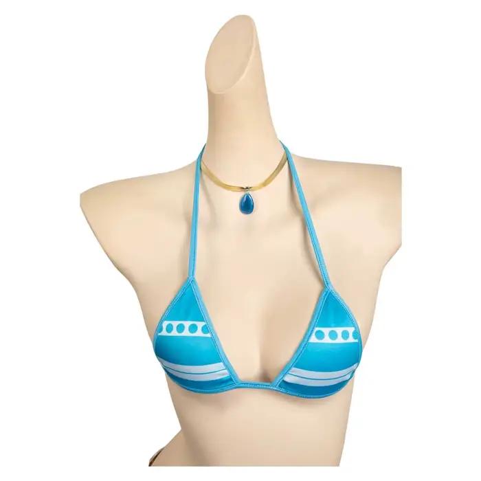 Nami Anime Bikini Costume pour femme, maillot de bain, vêtements de plage, Halloween, fête de carnaval, déguisement, imbibé, adulte