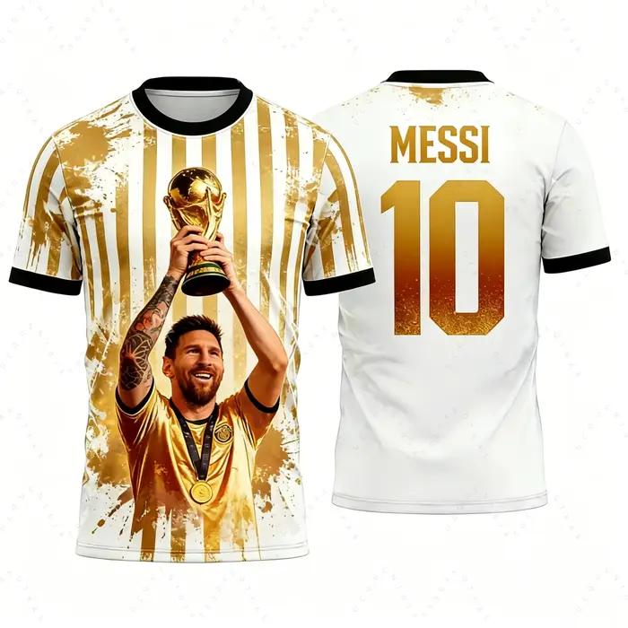 2026 Messi No. 10 maillots de football de championnat, cadeaux pour les fans de football argentin, t-shirts pour hommes, vêtements pour enfants, t-shirts Y2k pour femmes