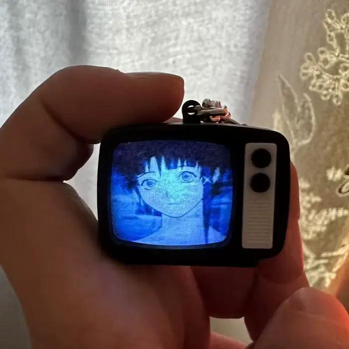Porte-clés mini-téléviseur Lain pour accessoires, pendentif de sac, bijoux anime, cadeaux pour fans