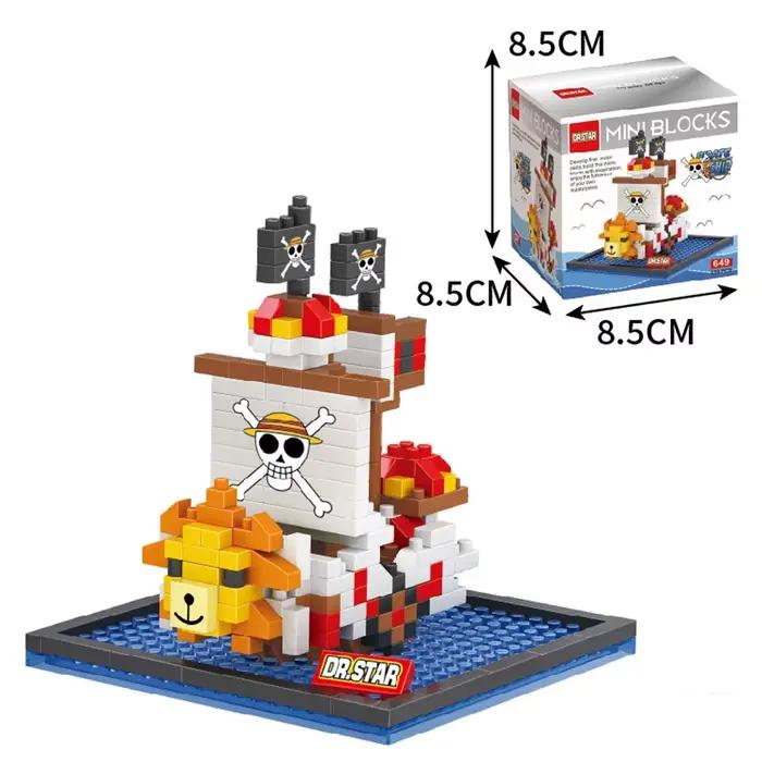 Blocs de construction de bateaux pirates One Piece, Thousand Sunny, Going Merry, Moby Dick, figurines, jouets créatifs, cadeau d'anniversaire