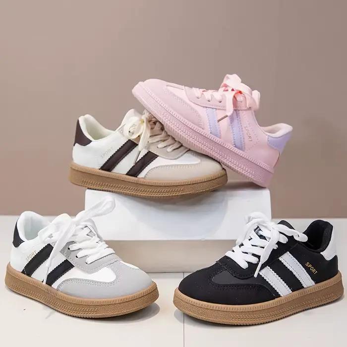 Chaussures De planche pour enfants baskets pour garçons 3-18 ans kaki garçons filles chaussures simples quatre saisons chaussures d'entraînement antidérapantes pour enfants