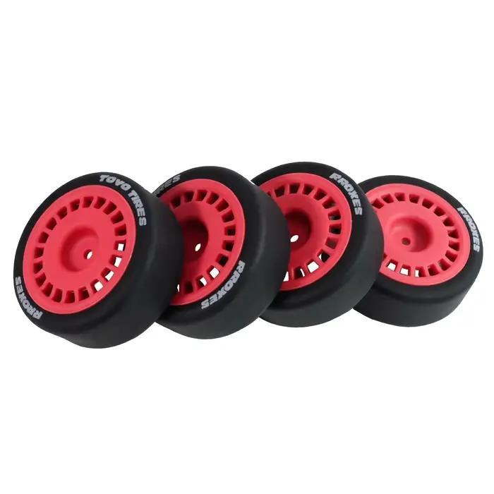 Pneu de voiture RC 1/10 à motif labyrinthe, bande de roulement rallye et pneu slick de drift, compatible avec MJX 10303 10304 LAIKALO XTS-S10 TRAXXAS Ford RC Rally Car