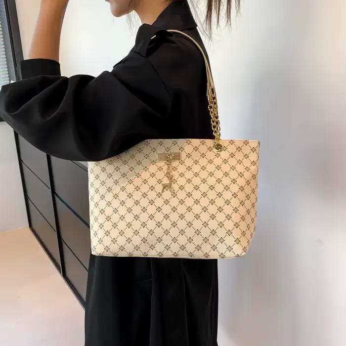 Nouveau sac à main presbytie Texture cuir souple grande capacité fourre-tout femmes sac avec accessoires suspendus sac à bandoulière