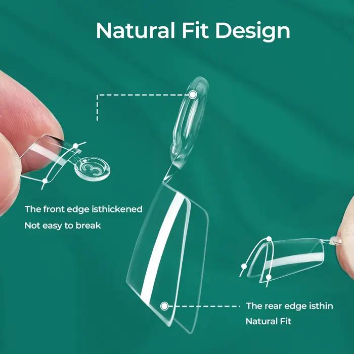 Nailpop – Capsules d'ongles en gel souple, 12 tailles, transparentes et durables, à presser, pour extension d'ongles en acrylique et polygel, 120 pièces