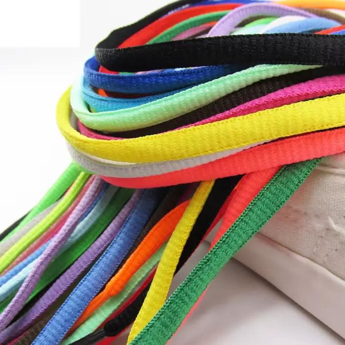 Lacets de chaussures ovales 24 couleurs, lacets athlétiques demi-ronds pour chaussures de Sport/course, cordons de chaussures 100/120/140/160/180cm
