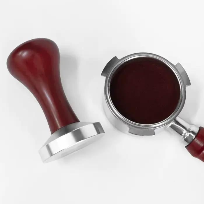 51mm 53mm 58mm Espresso Tamper Café Barista Base Plate Café Tampers Avec Manche En Bois
