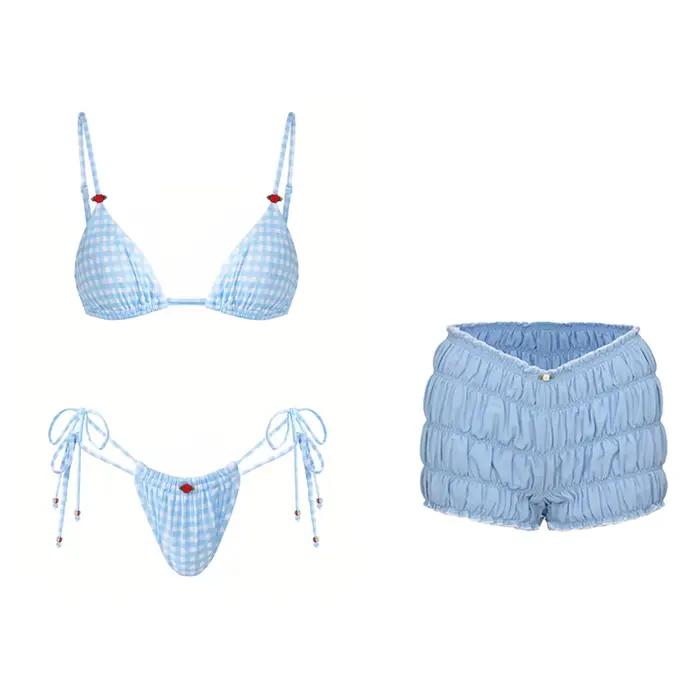 Ensemble de 3 pièces de maillot de bain sexy pour femme