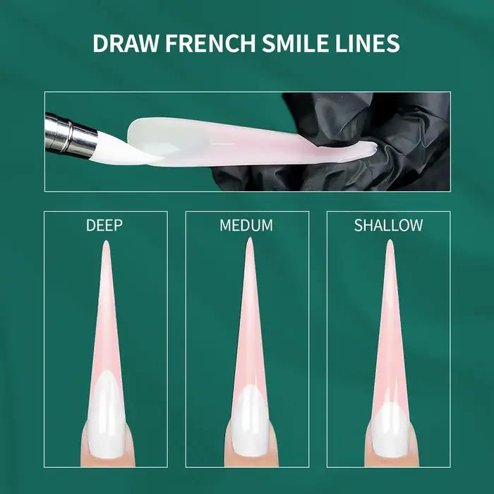 Nailpop – moule à ongles à pression transparente, double forme, couverture complète, 14 tailles avec marquage numérique, plusieurs formes pour effet de manucure française
