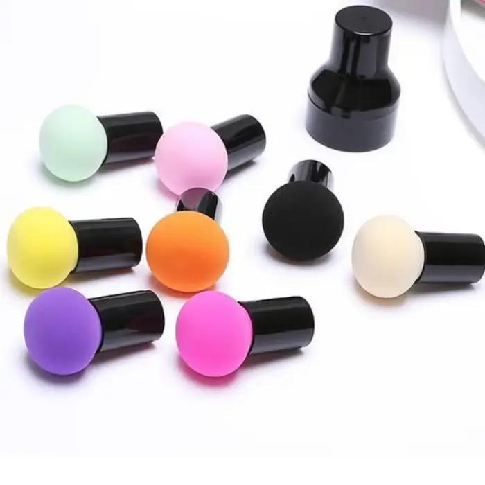 Éponge de maquillage en forme de champignon pour femme, houppette à poudre, éponge de fond de teint lisse, accessoires de beauté, vente en gros, nouveauté