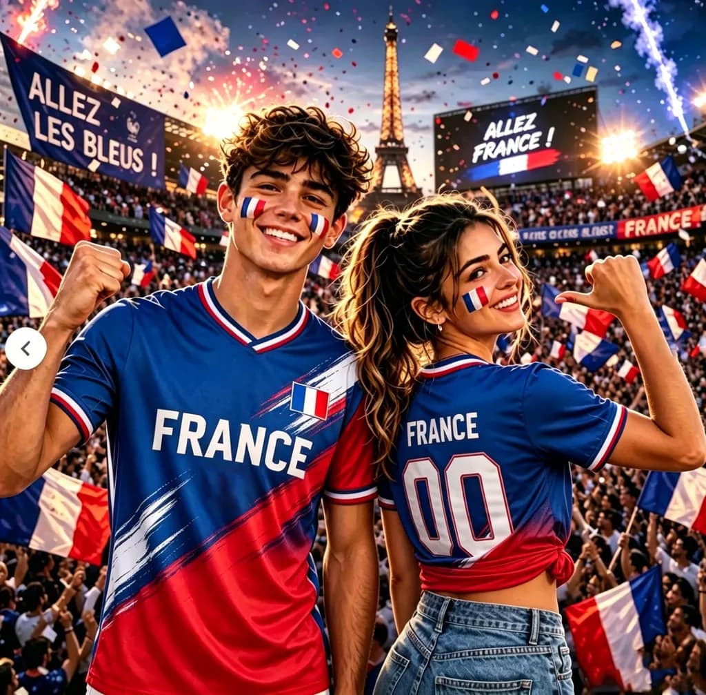Maillot de football imprimé drapeau français 2026, T-shirt d'entraînement de football à séchage rapi