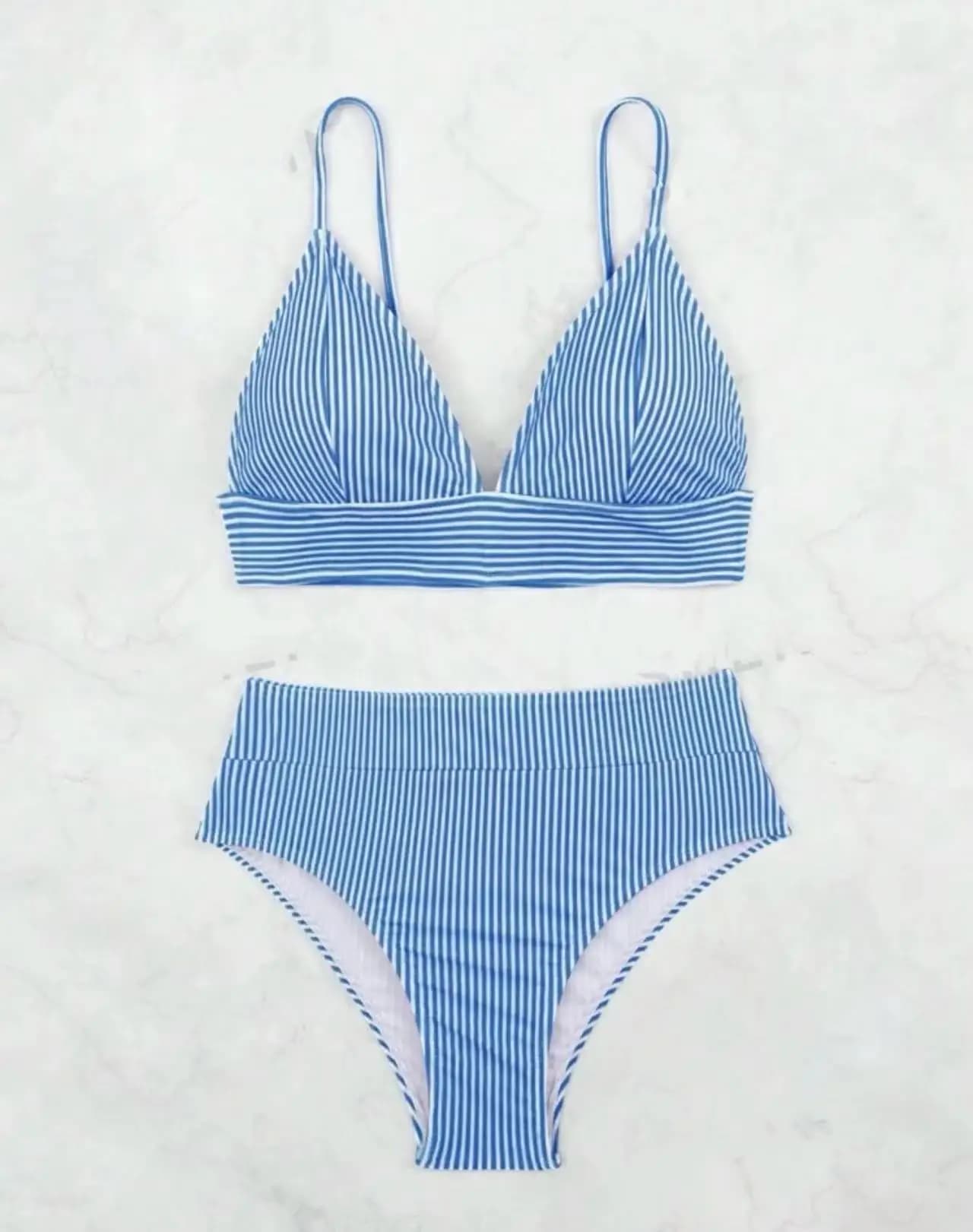 Bikinis triangle 2026, maillot de bain à bretelles taille haute, maillot de bain sexy à rayures pour