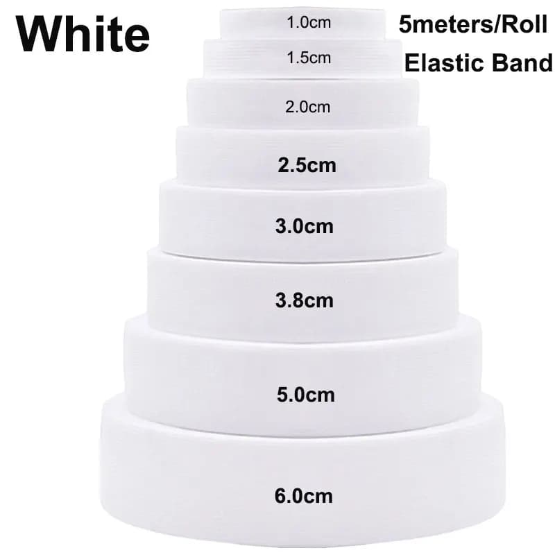 Bande élastique de 5M, extensible, haute élasticité, tricot, cordon élastique, sangle extensible, 10