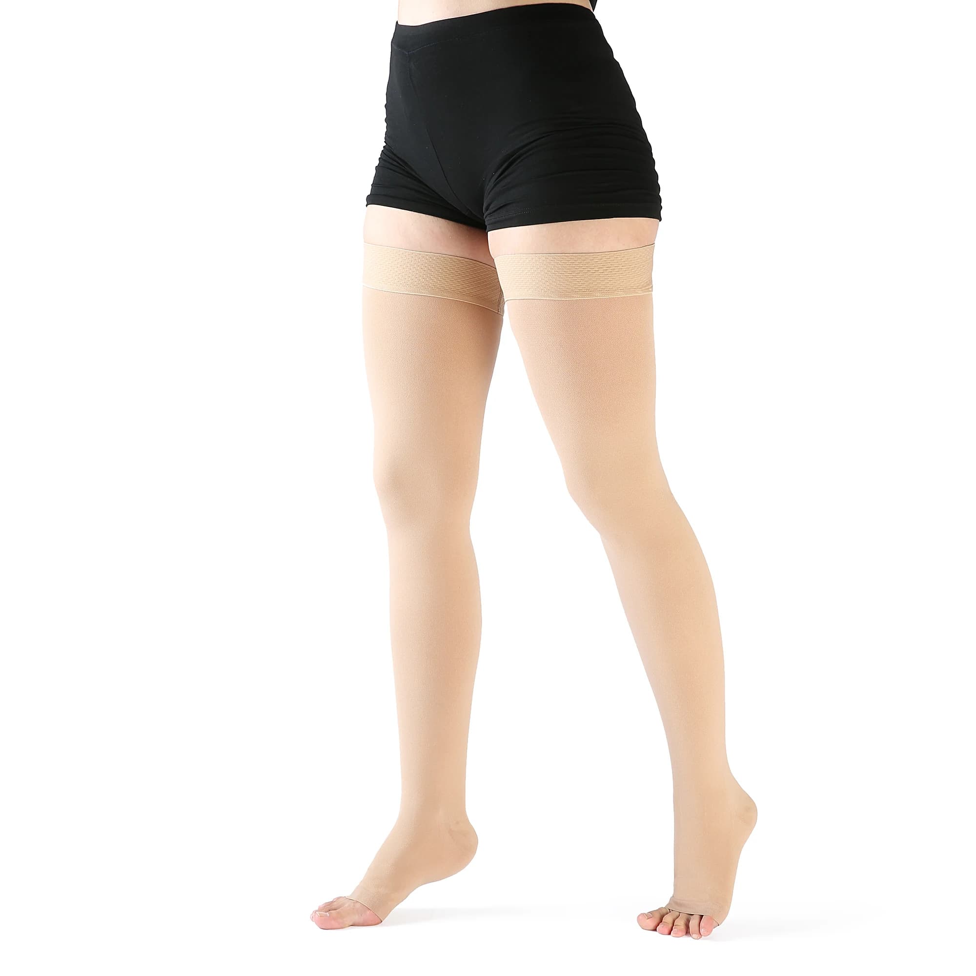 Bas de contention confortables pour varices, compression graduée 20-30 mmHg, adaptés pour l'œdème, l