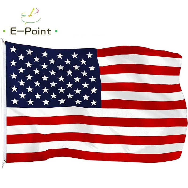 Drapeau national américain des États-Unis, tailles 2 pi x 3 pi (60 x 90 cm) et 3 pi x 5 pi (90 x 150