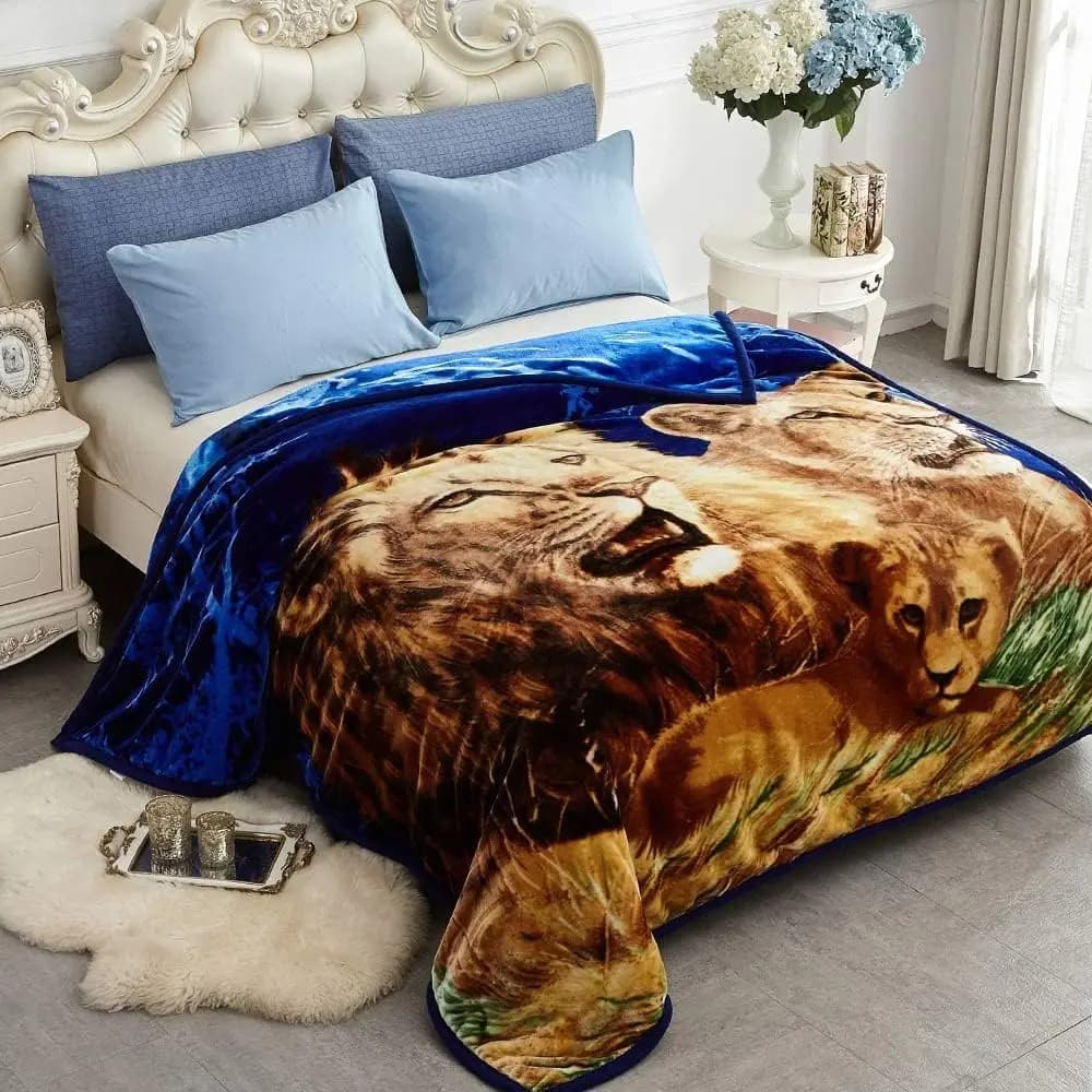 JYK – couverture coréenne en Faux vison x pouces, peluche réversible GSM pour l'hiver confortable, t