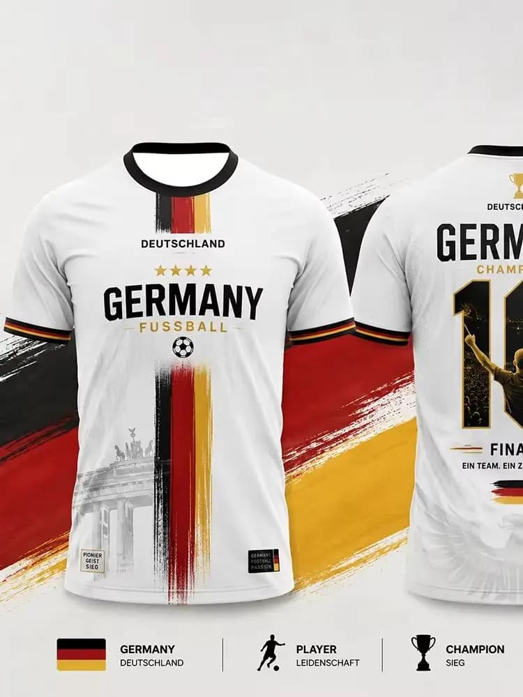 Maillot de football 2026 Allemagne Espagne Angleterre France Homme Femme – Commémoratif des Champion