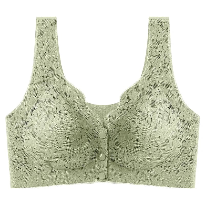 Soutien-gorge d'allaitement pour mère, bouton ouvert sur le devant, froncé avec des sous-vêtements d