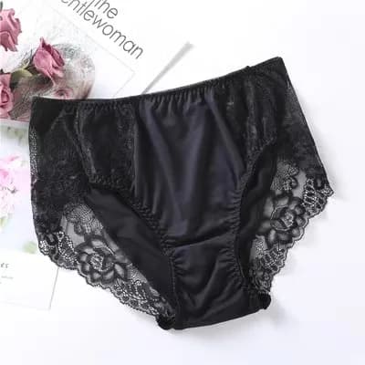 Culotte élastique en dentelle douce pour femme, fil de lait, taille grande, 7XL, caleçon femme, ling